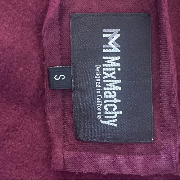 Maroon Zip-Up Cropped Hoodie in size S - Picture 4 of 6